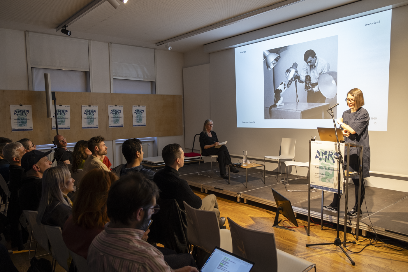 AMRO24 Keynote "Generative pasts of AI", by Selena Savić, Photo: Martin Bruner